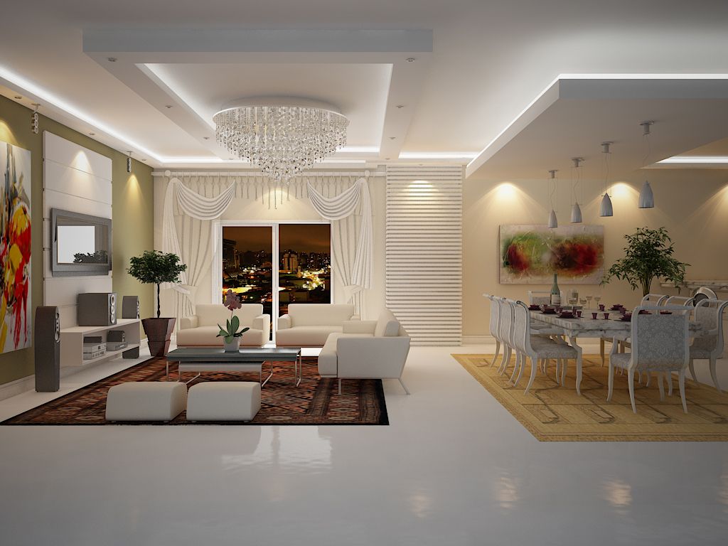 Projeto residencial com acabamento impecável em gesso e drywall